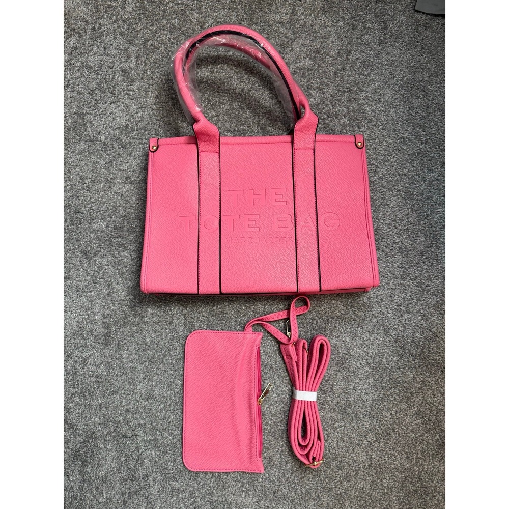 Pink Medium Tote Bag Handbag with Strap and Wristlet